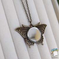 Кулон Дзеркало Метелик колір бронза. На ланцюжку